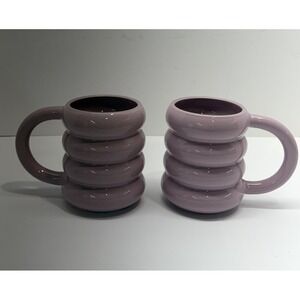 14oz Stoneware Artisan Mug Set Purple - Room Essentials: Coffee Cup, Microwave &
